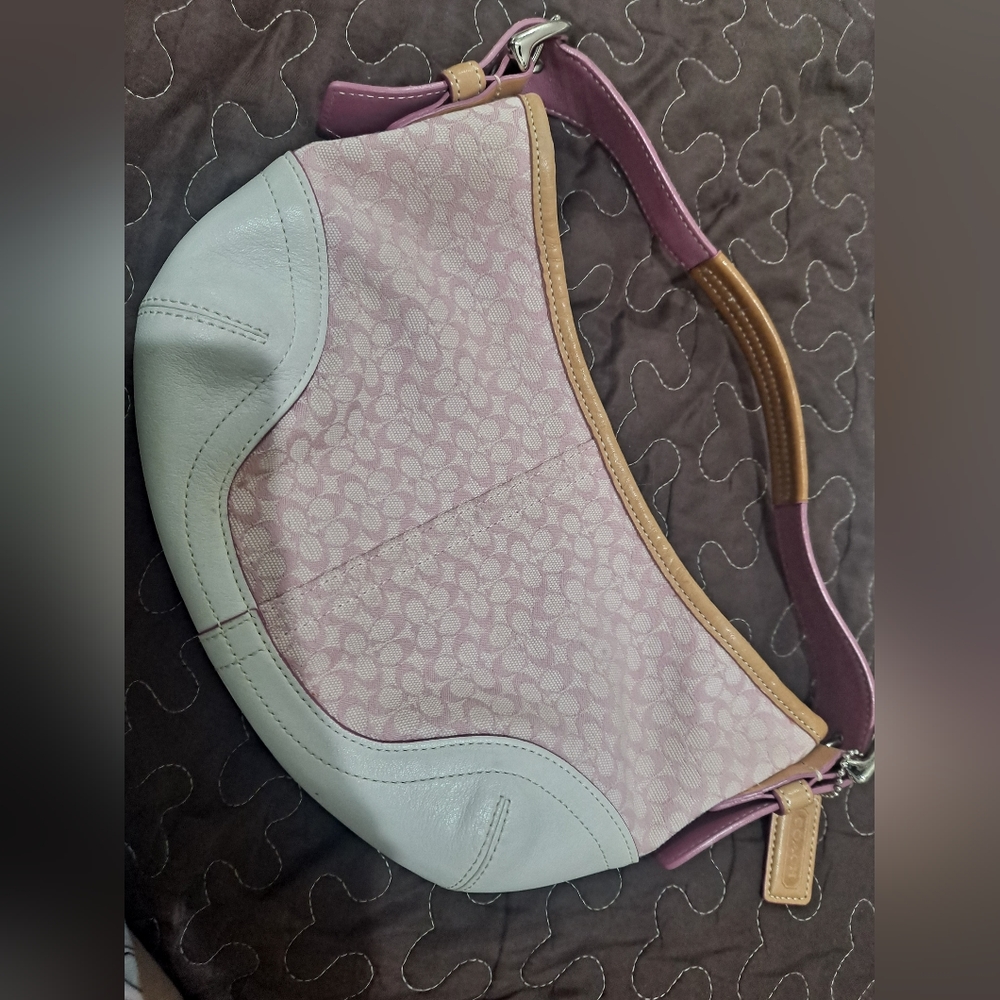 Coach pink leather canvas (vintage)